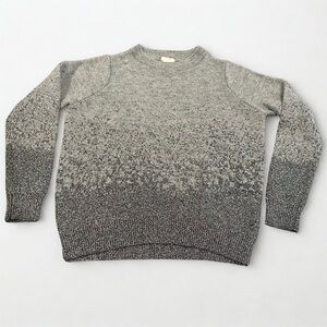 H&M Shimmery Gray Ombre Knit Sweater Small | Silver Metallic Holiday Party Top